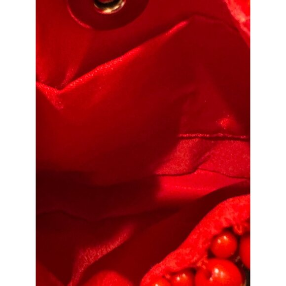Red beaded handbag - Picture 3 of 3